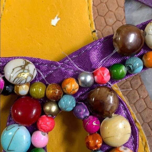 HARRY WRAGG BEADED‎ OPEN TOE SANDALS SIZE 8 - Picture 6 of 7